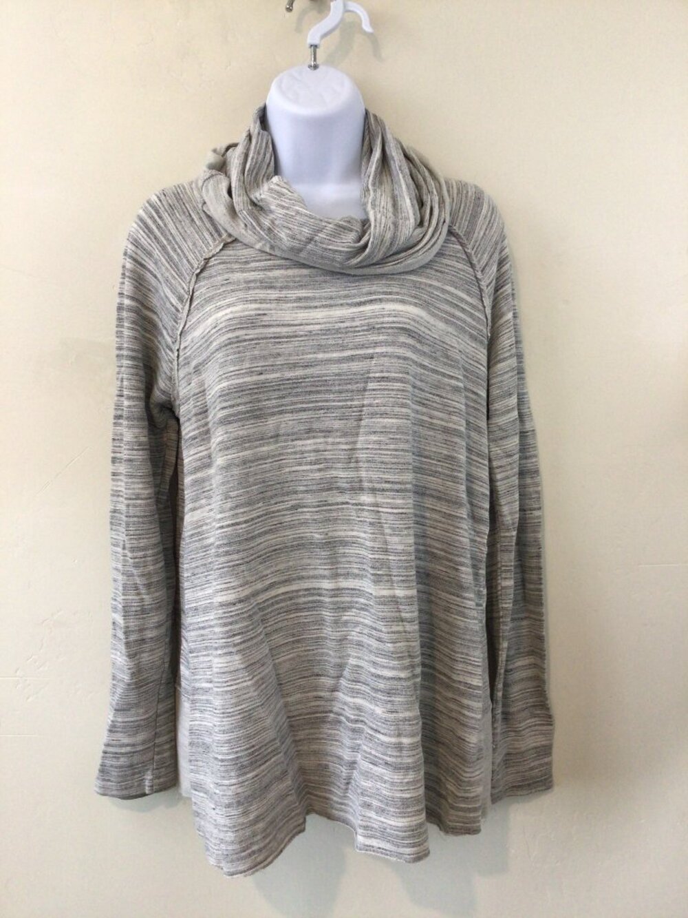 Fresh Produce High Scrunch Neck Thin Long Sleeve Casual Shirt